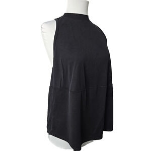 FLX Urban Commuter Black Ribbed Racerback Loose Fit Activewear Top Medium M